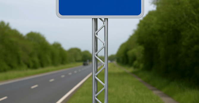 lattix type sign supports